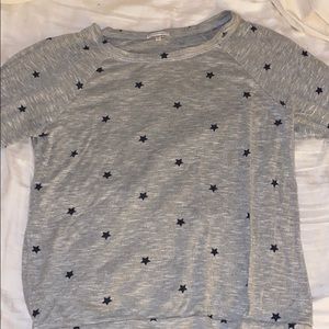 grey and blue star pajama shirt